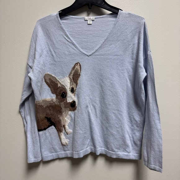 J. Jill cute corgi  Medium petite sweater - Picture 1 of 6